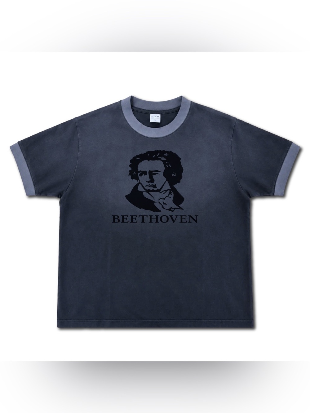 Beethoven Sun faded distressed ringer tee minimalist shirt